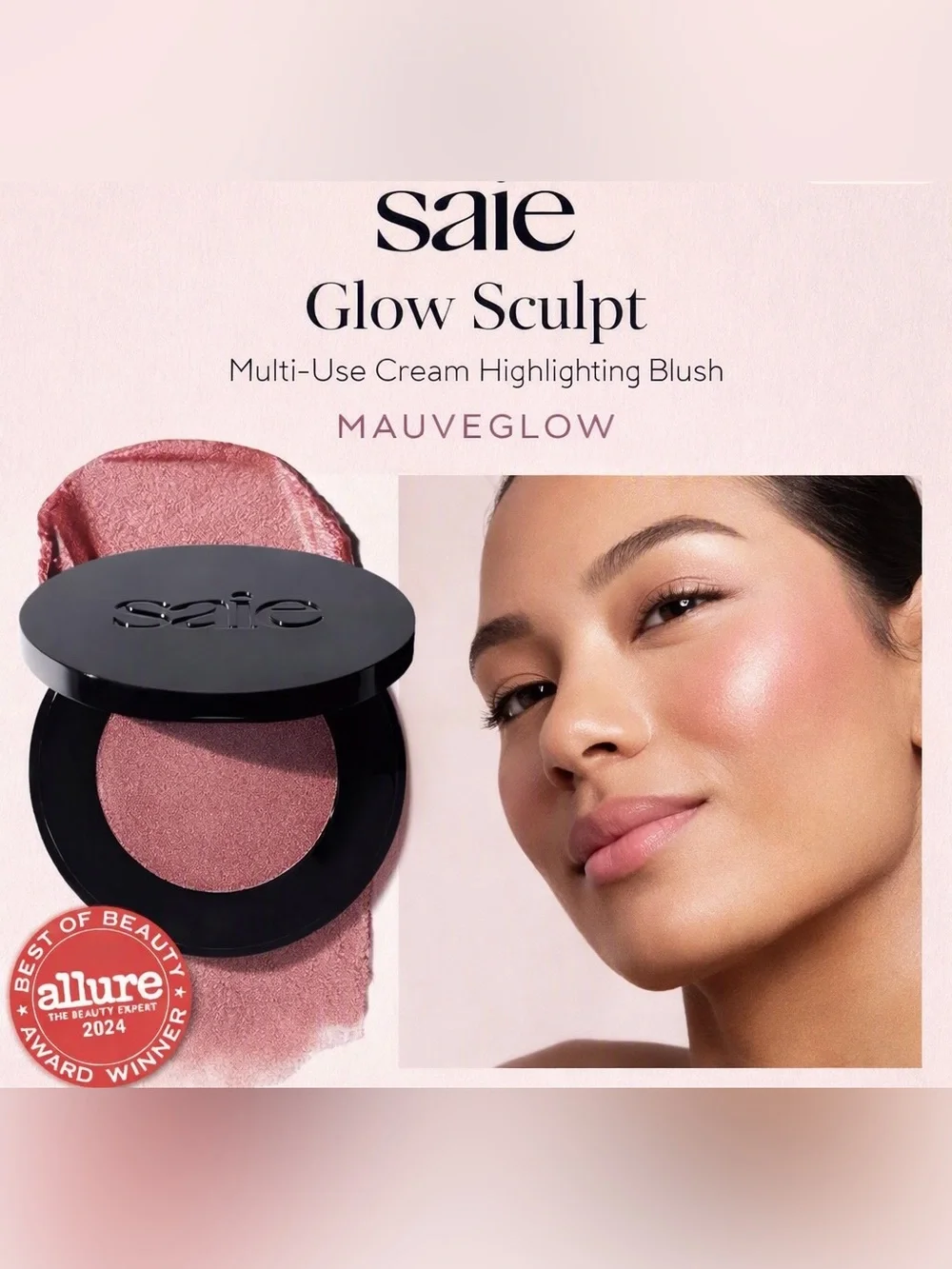 NEW✅ Saie • Glow Sculpt Cream Highlighting Blush • Mauveglow • Award Winner